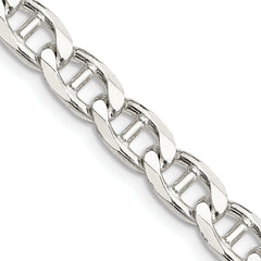 Sterling Silver 6.5mm D/C Flat Anchor Curb Chain