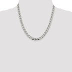 Sterling Silver 7.4mm D/C Flat Anchor Curb Chain