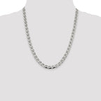 Sterling Silver 7.4mm D/C Flat Anchor Curb Chain