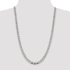 Sterling Silver 7.4mm D/C Flat Anchor Curb Chain