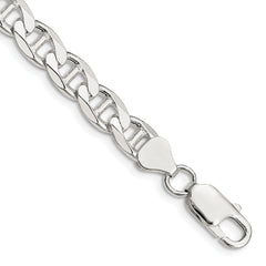 Sterling Silver 7.4mm D/C Flat Anchor Curb Chain
