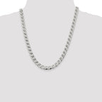 Sterling Silver 8.25mm D/C Flat Anchor Curb Chain