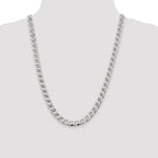 Sterling Silver 8.25mm D/C Flat Anchor Curb Chain