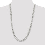 Sterling Silver 8.25mm D/C Flat Anchor Curb Chain