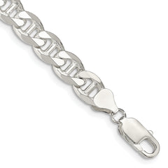 Sterling Silver 8.25mm D/C Flat Anchor Curb Chain
