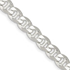 Sterling Silver 8.25mm D/C Flat Anchor Curb Chain