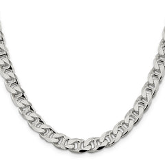 Sterling Silver 9mm D/C Flat Anchor Curb Chain