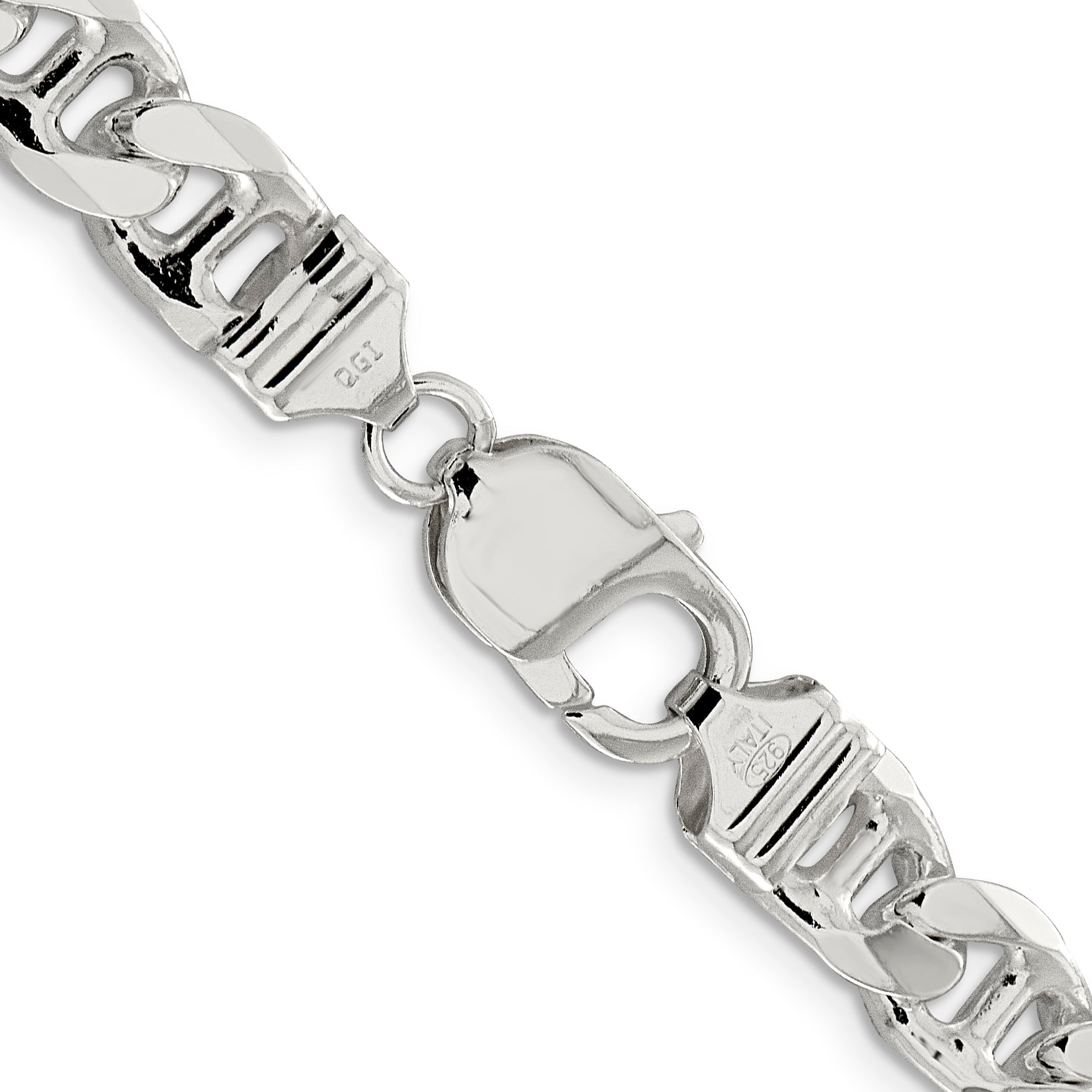 Sterling Silver 9mm D/C Flat Anchor Curb Chain
