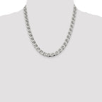 Sterling Silver 9mm D/C Flat Anchor Curb Chain