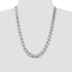 Sterling Silver 10.8mm D/C Flat Anchor Curb Chain