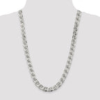 Sterling Silver 10.8mm D/C Flat Anchor Curb Chain