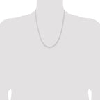 Sterling Silver 2.3mm Beveled Curb Chain