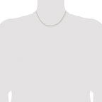 Sterling Silver Rhodium-plated 2.3mm Beveled Curb Chain