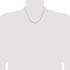 Sterling Silver Rhodium-plated 2.3mm Beveled Curb Chain