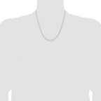 Sterling Silver Rhodium-plated 2.3mm Beveled Curb Chain