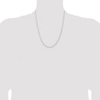 Sterling Silver Rhodium-plated 2.3mm Beveled Curb Chain