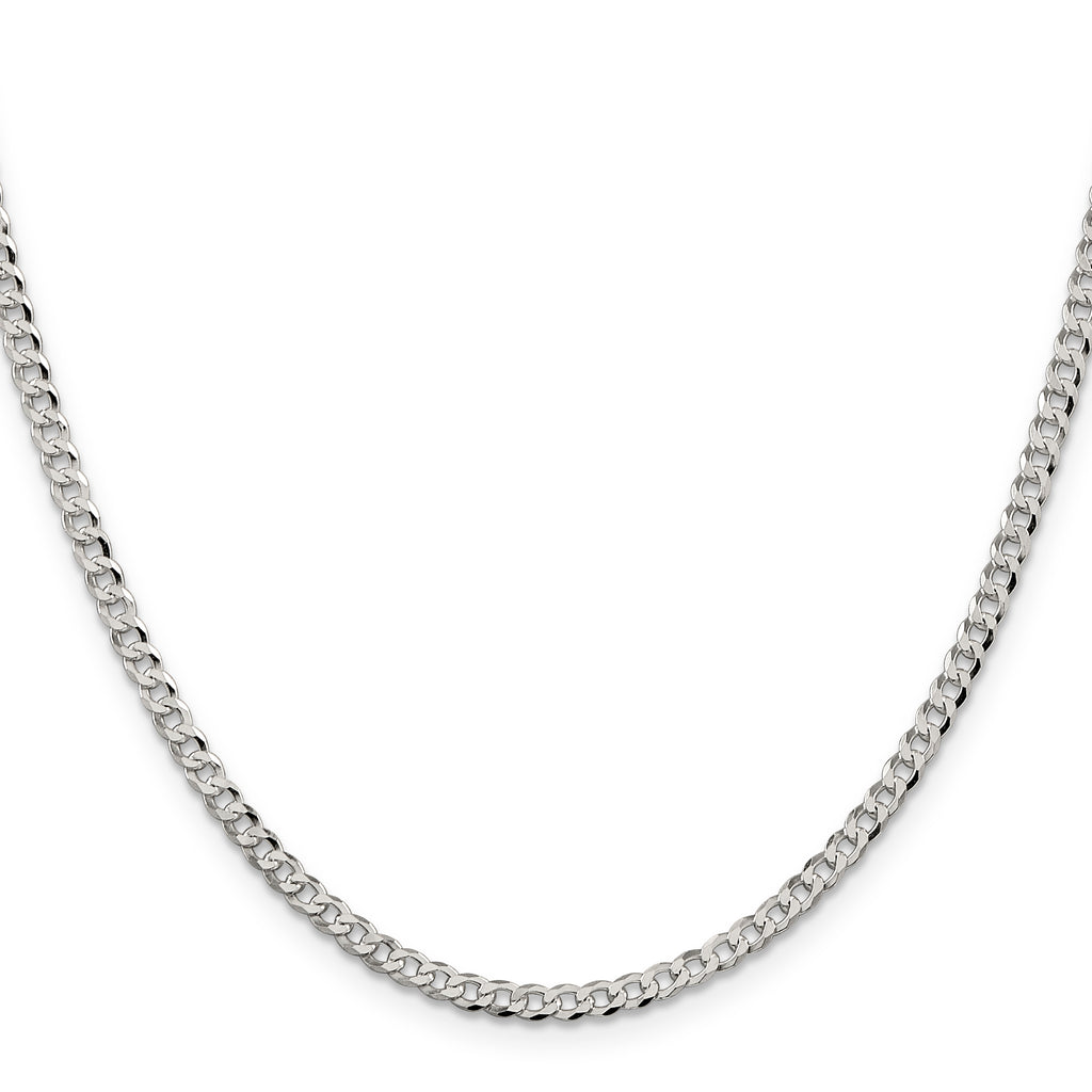 Sterling Silver Curb Chain Necklace 3.2mm