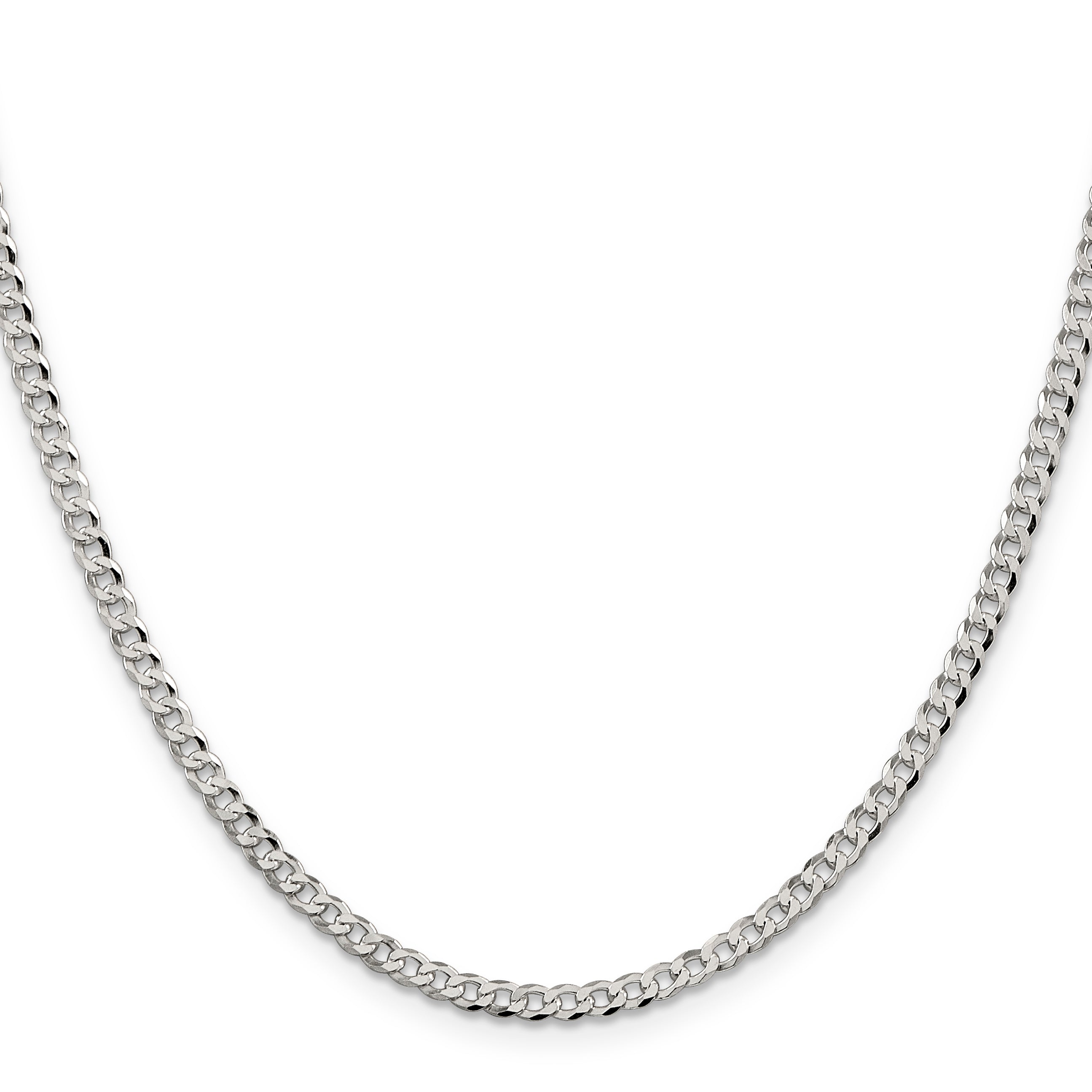 Sterling Silver Curb Chain Necklace 3.2mm