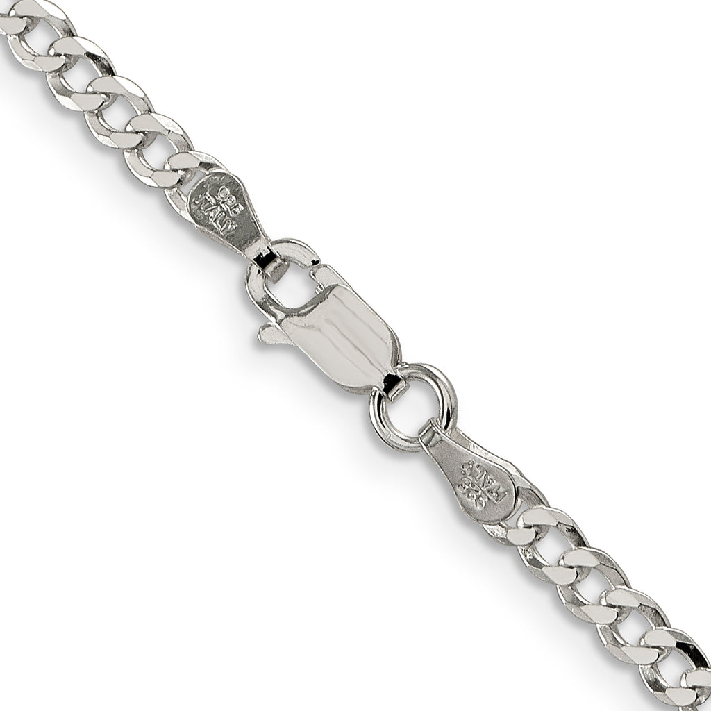 Sterling Silver Curb Chain Necklace 3.2mm