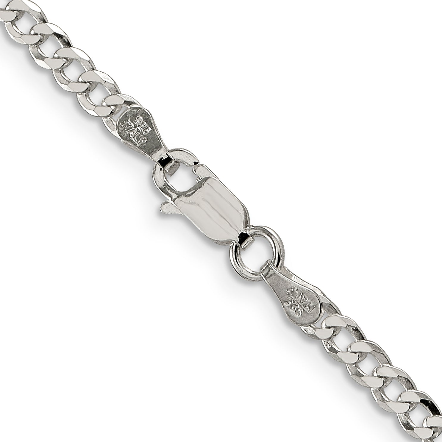 Sterling Silver Curb Chain Necklace 3.2mm