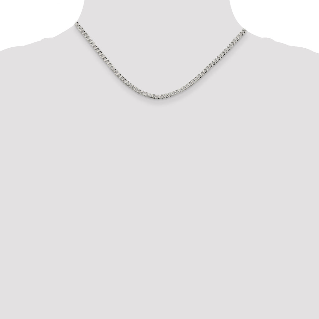 Sterling Silver Curb Chain Necklace 3.2mm