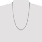 Sterling Silver 3.2mm Beveled Curb Chain