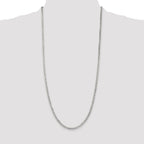 Sterling Silver 3.2mm Beveled Curb Chain