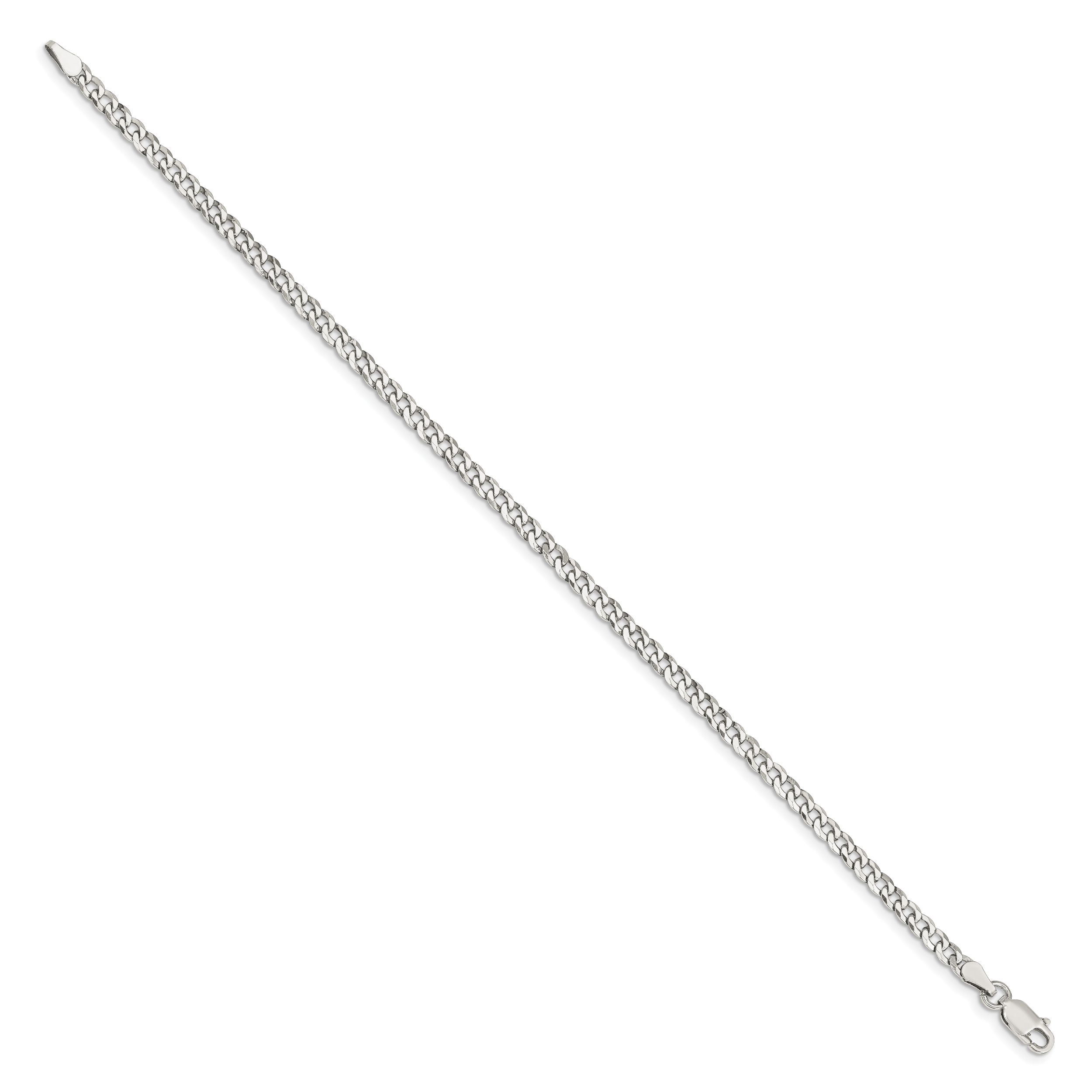 Sterling Silver 3.2mm Beveled Curb Chain Secondary image