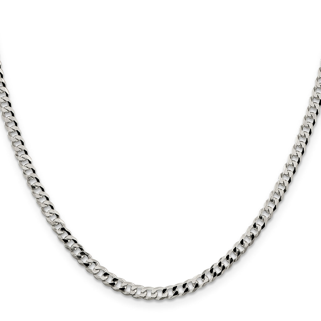 Sterling Silver Curb Chain Necklace 4mm