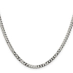 Sterling Silver Curb Chain Necklace 4mm