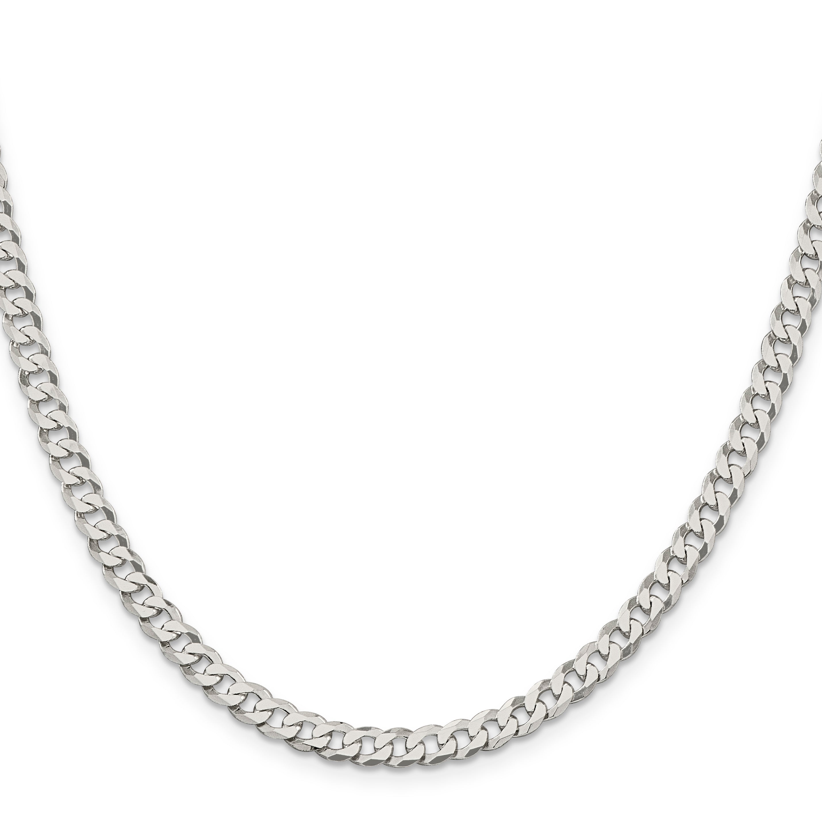 Beveled Curb Chain in Sterling Silver, 5mm Secondary image