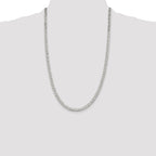 Sterling Silver 5mm Beveled Curb Chain