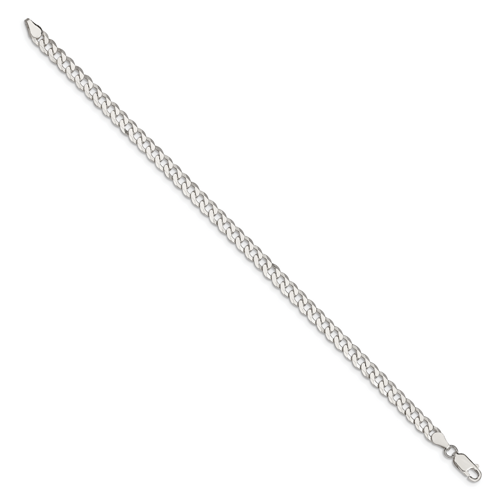 Sterling Silver 5mm Beveled Curb Chain