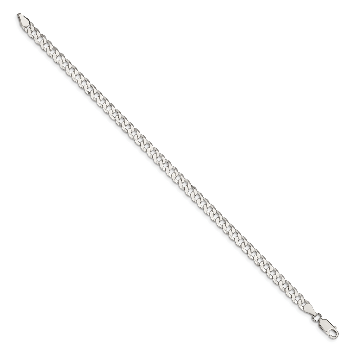 Sterling Silver 5mm Beveled Curb Chain