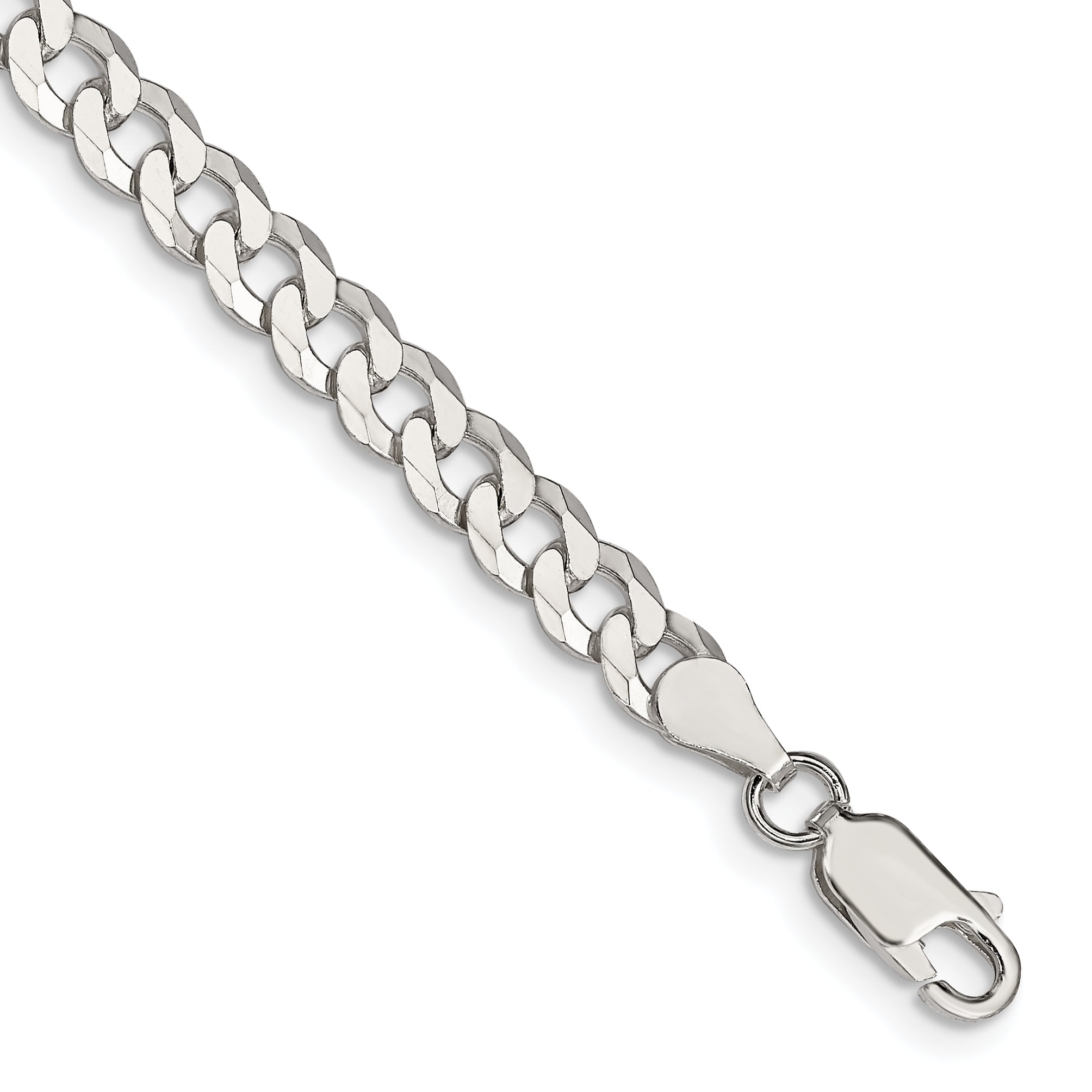 Sterling Silver 5mm Beveled Curb Chain Main image