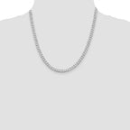 Sterling Silver Rhodium-Plated Curb Chain Necklace 5mm