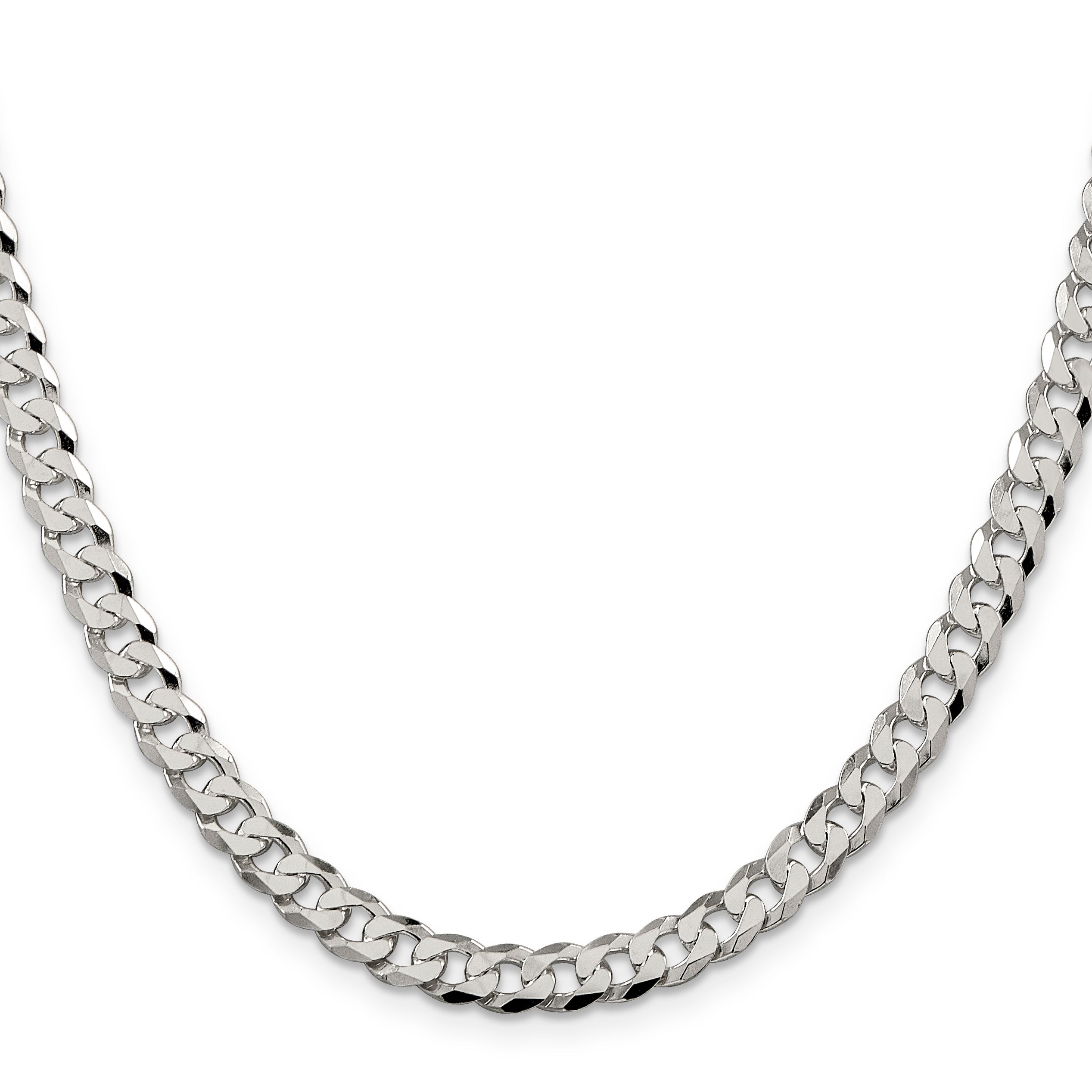Sterling Silver Curb Chain Necklace 6mm Secondary image