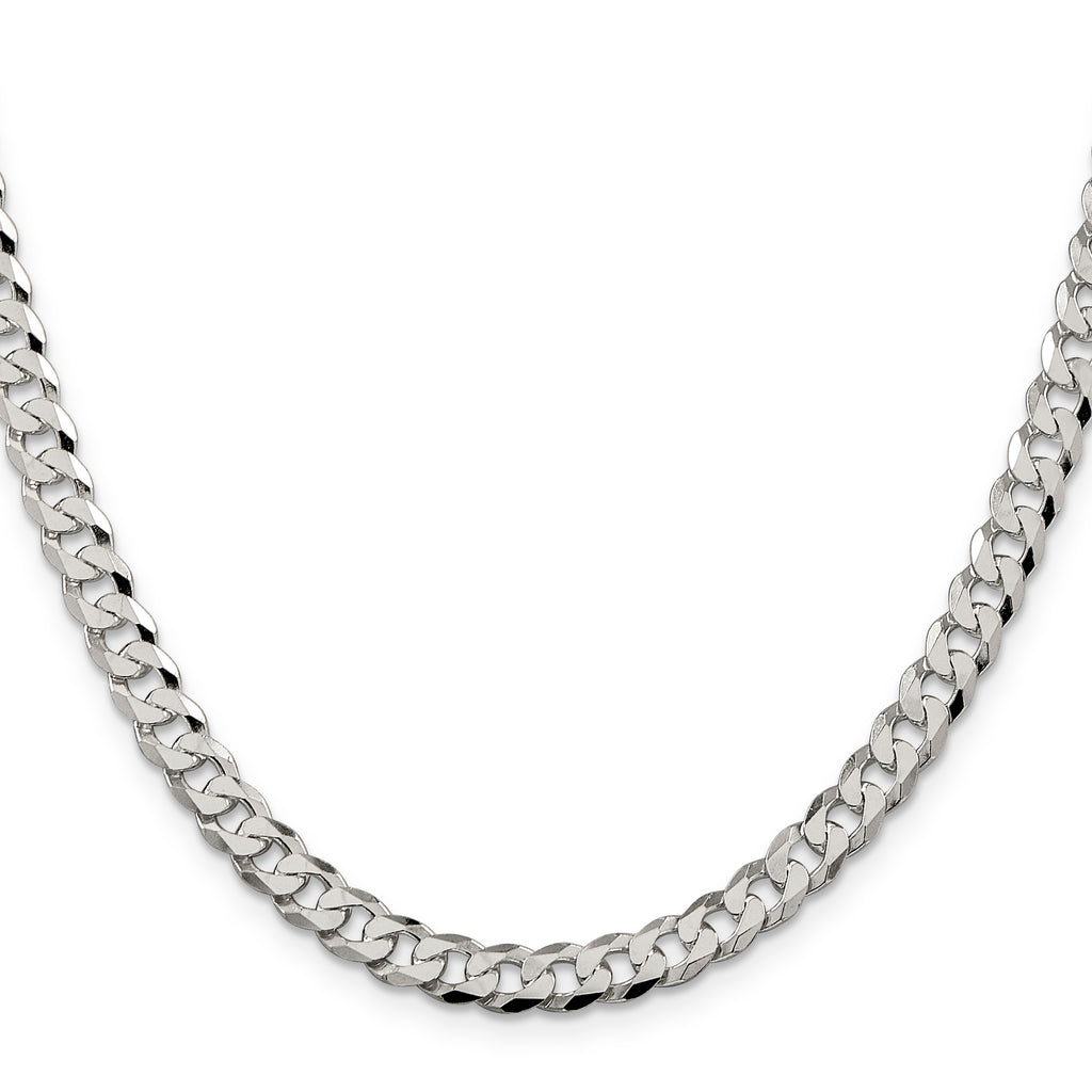 Sterling Silver Curb Chain Necklace 6mm
