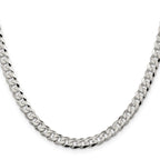 Sterling Silver Curb Chain Necklace 6mm