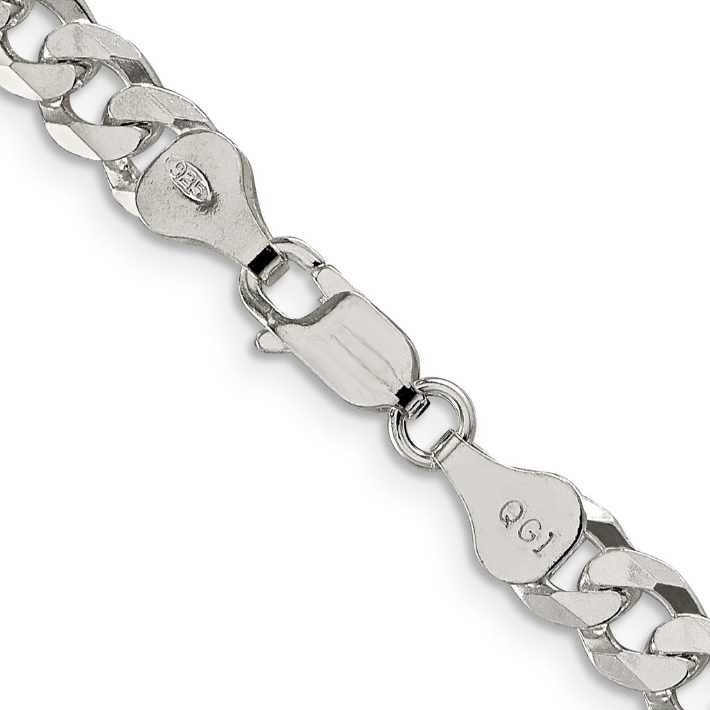 Sterling Silver Curb Chain Necklace 6mm