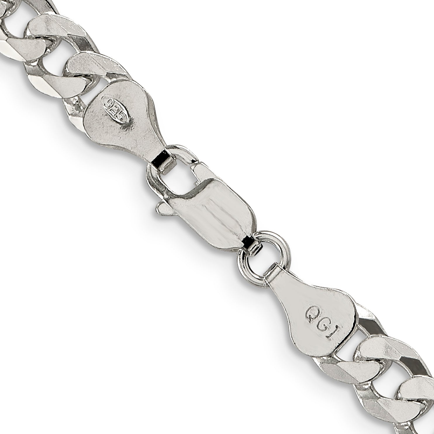 Sterling Silver Curb Chain Necklace 6mm