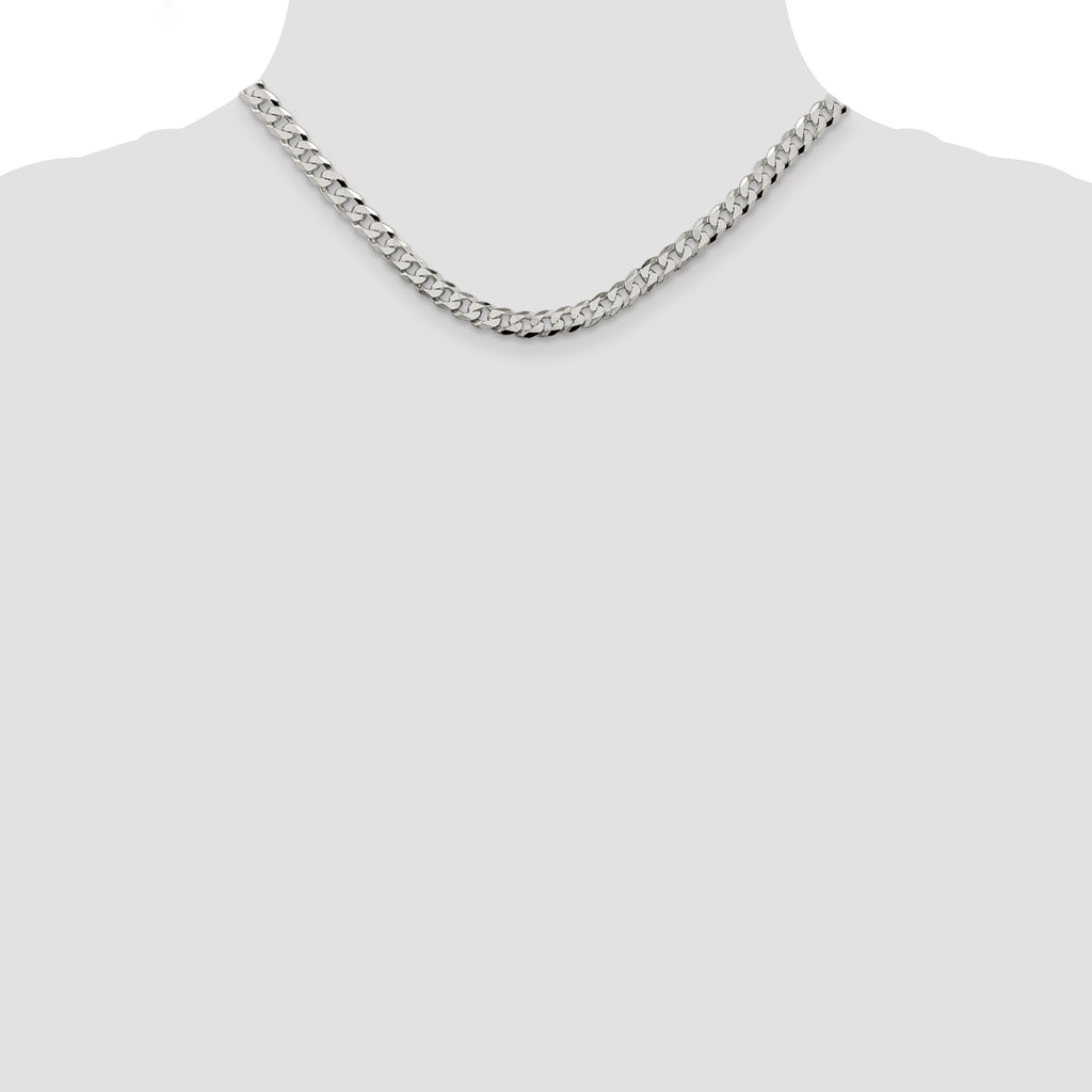 Sterling Silver Curb Chain Necklace 6mm