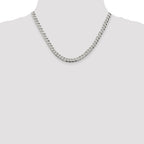 Sterling Silver 6mm Beveled Curb Chain