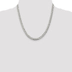 Sterling Silver 6mm Beveled Curb Chain