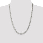 Sterling Silver 6mm Beveled Curb Chain