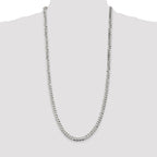 Sterling Silver 6mm Beveled Curb Chain