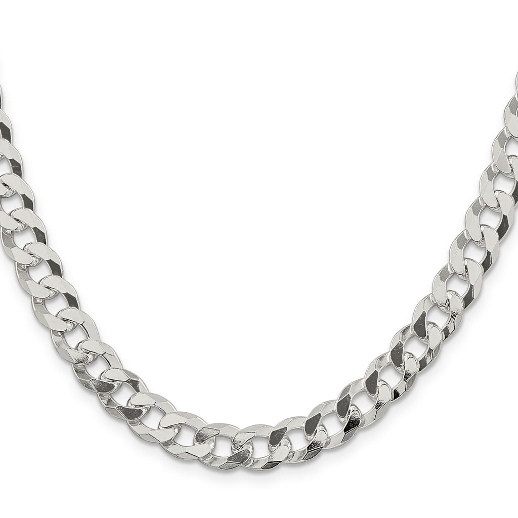 Sterling Silver Curb Chain Necklace 8.5mm