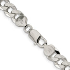 Sterling Silver Curb Chain Necklace 8.5mm