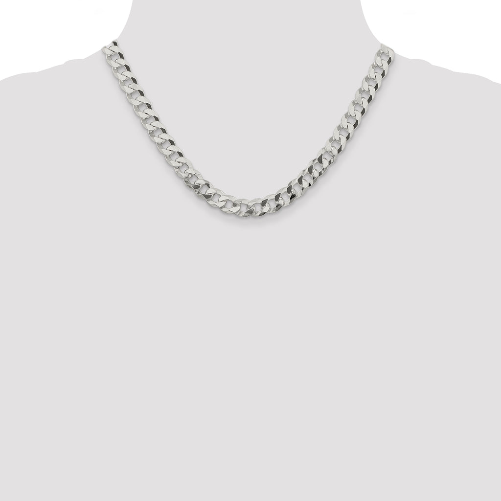 Sterling Silver Curb Chain Necklace 8.5mm