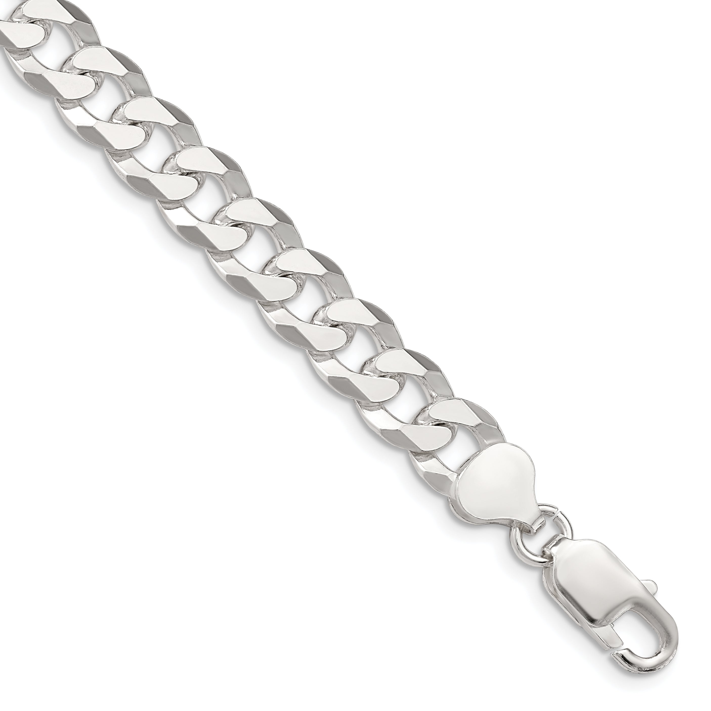 Sterling Silver 8.5mm Beveled Curb Chain Main image